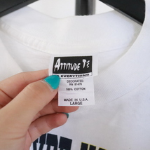 S420 90sビンテージ ATTITUDE 半袖プリントTシャツ USA製■1990年代製 表記Lサイズ ホワイト 白 メッセージ シングル アメカジ ストリート_画像3