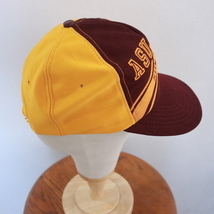 CAP16 USA直輸入 80sビンテージ CHALLENGERCAPS ベースボールキャップ■1980年代製 エンジ カレッジ アメカジ hat 帽子 ハット 古着卸 古着_画像3