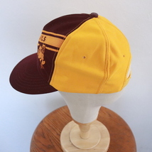 CAP16 USA直輸入 80sビンテージ CHALLENGERCAPS ベースボールキャップ■1980年代製 エンジ カレッジ アメカジ hat 帽子 ハット 古着卸 古着_画像2