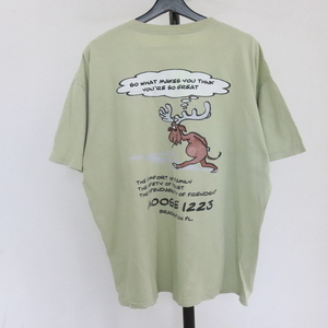 S474 2000年代製 GILDAN ギルダン 半袖プリントTシャツ■00s 表記XLサイズ グリーン 緑 アニマル アメカジ ストリート 古着 古着卸 90s 80s