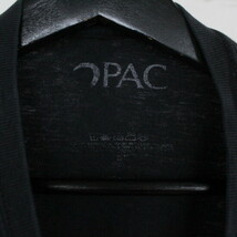 S494 2000年代製 2PAC プリント 半袖Tシャツ■00s Lサイズくらい ブラック ヒップホップ ラッパー 古着 ストリート トップス 90s_画像3