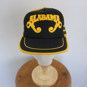 CAP52 90sビンテージ ALABAMA メッシュキャップ■1990年代製 イエロー hat ハット キャップ 帽子 アメカジ ストリート 希少 古着 古着卸