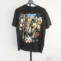 T366 2000年代製 WLIVE 半袖プリントTシャツ■00s Sサイズくらい 黒 ブラック プロレス アメカジ ストリート 古着 古着卸 激安 希少 検 90s_画像1