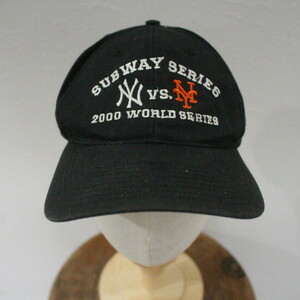 CAP221 2000年製ビンテージ TWINS ベースボールキャップ■00s 黒 ブラック MLB ヤンキース 刺繍 hat ハット 帽子 小物 アンティーク 古着