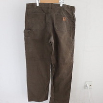 E332 2000年代製 Carhartt ペインターパンツ■00s 表記サイズW38インチ コットン ワーク DFE ブラウン カーハート アメカジ 古着 古着卸_画像2