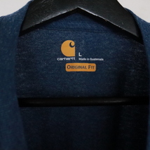 i205 2000年代製 Carhartt ポケットTシャツ■00s 表記Lサイズ ブルー 無地 シンプル カーハート ワーク アメカジ ストリート 古着 古着卸_画像3