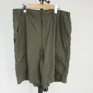 F486 2000 period made Colombia Colombia nylon shorts #00s inscription L size olive American Casual Street old clothes old clothes . rare wholesale 90s 80s