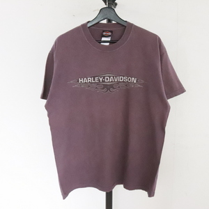 N324 2006年製 USA製 HarleyDavidson ハーレーダビッドソン 半袖プリントTシャツ■00s 表記Lサイズ パープル ブラックヒルズ 古着 古着卸