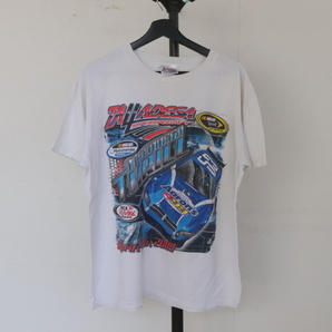 W341 2009年製 HASE 半袖レーシングTシャツ■00s 表記Lサイズ NASCAR 白 ホワイト アメカジ ストリート 古着 激安 希少 卸売 90s 80s 70sの画像1