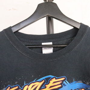 W298 2000年代製 GILDAN ギルダン 半袖レーシングプリントTシャツ■00s 表記3XLサイズ TEAM ESTEY 黒 ブラック アメカジ ストリート 激安の画像6
