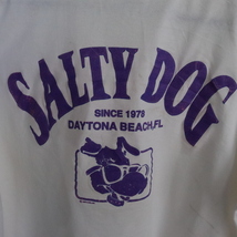 R412 80sビンテージ USA製 IndianSummer 半袖プリントTシャツ■1980年代製 約Lサイズ 白 SALTYDOG アメカジ ストリート 古着卸 古着 希少 _画像7