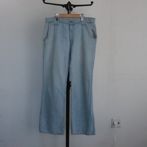 R418 80sビンテージ Levi’s リーバイス デニムパンツ■1980年代製 表記36インチ ブルー 42TALON ブーツカット アメカジ ストリート 古着卸