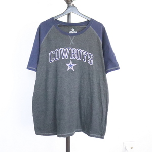 R420 2000年代製 DALLAS COWBOYS 半袖Tシャツ■00s 表記2XLサイズ グレー MLB 刺繍 アメカジ ストリート 古着卸 古着 希少 激安 90s 80s