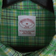 R444 2000年代製 ブルックスブラザーズ 半袖 チェックシャツ ボタンダウン■00s 表記Mサイズ グリーン アメカジ トラッド ストリート 90s_画像3