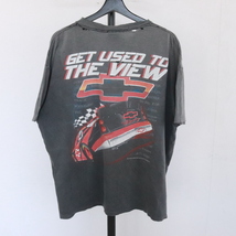 R468 90sビンテージ AllSport レーシングTシャツ■1990年代製 表記XLサイズ 黒 ブラック シボレー アメカジ ストリート 古着 古着卸 激安_画像2