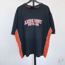 P294 2000年代製 AEROPOSTALE 刺繍プリントTシャツ■00s 表記XLサイズ ネイビー アメカジ 古着 古着卸 オールド 80s 90s_画像1