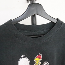 P301 2000年代製 PEANUTS スヌーピー 半袖プリントTシャツ■00s 表記XLサイズ 黒 ブラック キャラ アメカジ ストリート 古着 古着卸 激安_画像4