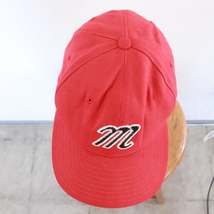 CAP3 80sビンテージ NEWERA ニューエラ ベースボールキャップ USA製■1980年代製 表記Mサイズ ハット 帽子 hat コットン 赤 レッド 古着 _画像5