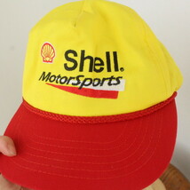 CAP30 USA直輸入 90sビンテージ ベースボールキャップ■1990年代製 イエロー shell ハット 帽子 hat キャップ アメカジ 古着卸 オールド_画像8