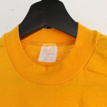 O555 80sビンテージ STEDMAN 半袖プリントTシャツ■1980年代製 表記Lサイズ イエロー 短丈 アメカジ ストリート 古着 古着卸 オールド 激安_画像8