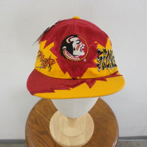 CAP81 90sビンテージ DREWPEARSON ベースボールキャップ■1990年代製 レッド 刺繍 カレッジ アメカジ ストリート HAT ハット 帽子 古着 80s