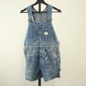 U468 60s Vintage BIGMAC big Mac cut off Denim overall #1960 period made 32 -inch blue Work overall old clothes .50s