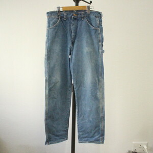 g375 90s Vintage BIGBEN painter's pants #1990 годы производства надпись 34 дюймовый ji- хлеб джинсы Denim Work голубой American Casual Street осмотр 