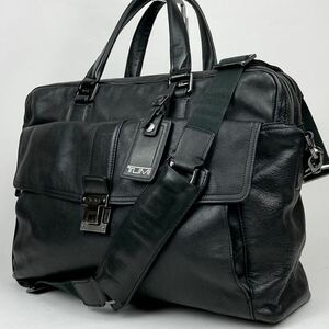 A4収納/美品 TUMI トゥミ BEACON HILL 2way ショルダーバッグ トート ビジネス ブリーフ メンズ レザー 本革 ブラック 黒 ビーコン 書類鞄