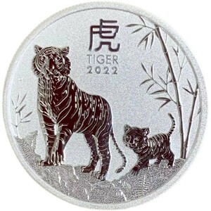  beautiful goods [ new goods ]. main . silver coin 2022 year tiger . Elizabeth woman .1/2 ounce 15.8g new year original silver silver coin . peace 4 year Austria perth structure . department 