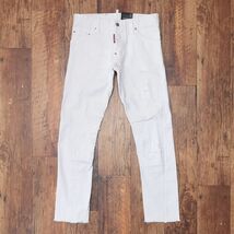 DSQUARED2/44サイズ/美脚デニム パンツ S71LB1054 SEXY TWIST JEAN ダメージ リペア 立体裁断 イタリア製 新品/白/ホワイト/id115/_画像2