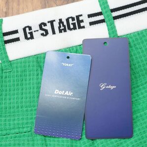 1円/春夏/g-stage/46サイズ/ゴルフ パンツ 清涼 通気性DotAir サッカー ストレッチ ティーポケット ゴム 美脚 新品/緑/グリーン/ie105/の画像8