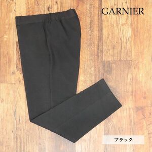 23春夏/GARNIER/Mサイズ/美脚イージー パンツ 抜群の伸縮性◎ チェック柄 リラックス 楽ちん 父の日 ズボン 新品/黒/ブラック/ig132/