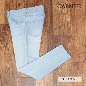 GARNIER/LLサイズ/美脚カラー デニムパンツ ハリ コシ◎ 無地 ウォッシュ加工 ジーンズ 新品/水色/ライトブルー/ig139/