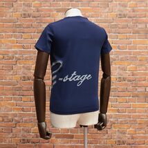 1円/g-stage/46サイズ/Tシャツ なめらかジャージー 快適 ロゴ プリント さらっとドライタッチ 半袖 新品/紺/ネイビー/ie115/_画像2