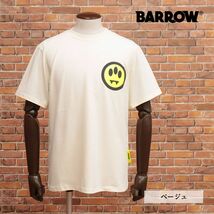 23春夏/BARROW/Mサイズ/丸首Tシャツ 034107 ジャージー快適 ロゴ＆アイコン プリント 半袖 新品/ベージュ/ib245/_画像1