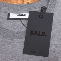BALR./Sサイズ/Tシャツ B1003 BL Classic Straight T-shirt ロゴ プレート ジャージー伸縮 ヨーロッパ製 半袖 新品/グレー/ib247/_画像7