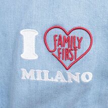 2023SS/FAMILY FIRST MILANO/Sサイズ/デニム シャツ SHS2301 DNIM SHIRT I LOVE ロゴ刺繍 Italy製 長袖 新品/水色/ライトブルー/ic135/_画像5