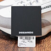 DSQUARED2/42(27-27.5cm)/イタリア製スニーカー SNM0231 レザー＆スエード ローカット ストリート レトロ 新品/白/ホワイト/id295/_画像6