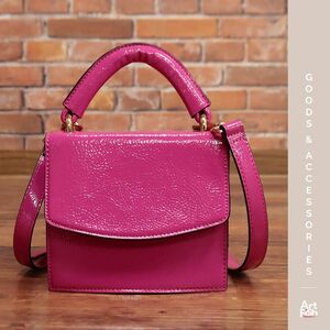 1 jpy /iBLUES/ enamel Mini handbag Cross body bag imported car i blues new goods / pink /iz655/