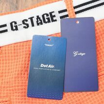 1円/春夏/g-stage/46サイズ/ゴルフ パンツ 清涼 通気性DotAir サッカー ストレッチ ティーポケット ゴム 美脚 新品/オレンジ/ie105/_画像8