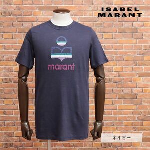 1 jpy /Isabel Marant/M size / ound-necked T-shirt .... flax s Rav . jersey - Logo letter do print short sleeves new goods / navy blue / navy /ic604/