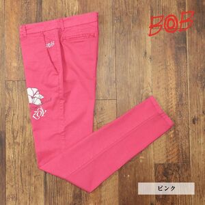 1 jpy / spring summer /BOB/79cm/ beautiful legs chino pants stretch flexible hand paint & embroidery product dyeing processing Italy made ZOY collaboration new goods / pink /gb311/