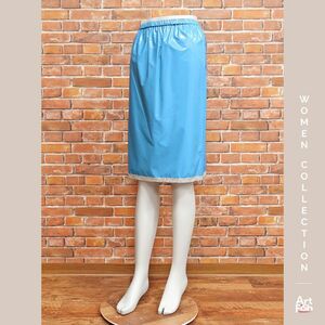 1 jpy / spring summer /N°21/IT40 size /pa tent silk tight skirt Italy made imported car nmero Vent u-no new goods / turquoise blue /iz253/