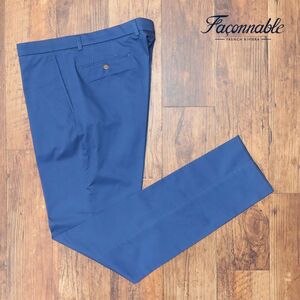 1 jpy / spring summer /Faconnable/58 size / chino pants comfortable stretch plain beautiful . adult beautiful legs large size new goods / blue / blue /if261/
