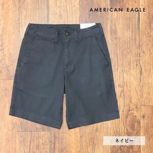 春夏/AMERICAN EAGLE/33インチ/ハーフ パンツ 4133-7273 抜群の伸縮性◎ ダメージ 製品染め加工 ショーツ 新品/紺/ネイビー/ih102/