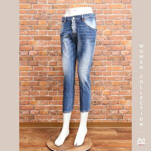 1円/春夏/DSQUARED2/IT36サイズ/S73LA0257 デニム パンツ COOL GIRL CROPPED JEAN イタリア製 ディースクエアード 新品/青/ブルー/iy321/