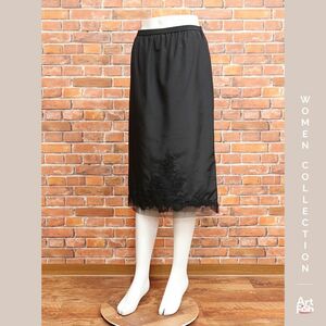 1 jpy /N°21/IT42 size / front lace skirt Italy made imported car nmero Vent u-no new goods / black / black /iz262/