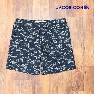 春夏/JACOB COHEN/XLサイズ/イージー ハーフパンツ U O T07 01 GREGORY ストレッチ 和柄 千鳥 イタリア製 新品/紺/ネイビー/ic426/