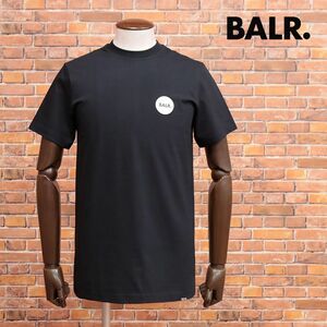 2023SS/BALR./XSサイズ/丸首Tシャツ B1112.1184 Olaf Straight Round Rubber イギリス製 ワッペン付き 半袖 新品/黒/ブラック/ib251/