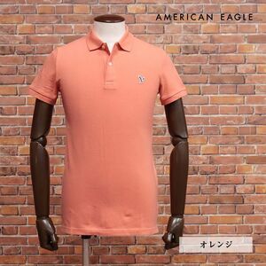  spring summer /AMERICAN EAGLE/S size / polo-shirt 1165-9146 Kiyoshi .kanoko badge standard Basic short sleeves new goods / orange /ih139/